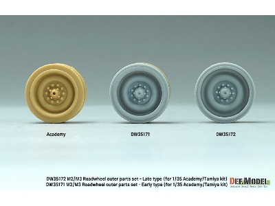 M2/M3 Bradley Roadwheel Set - Early Type (For Academy/Tamiya Kit) - zdjęcie 6