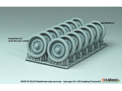 M2/M3 Bradley Roadwheel Set - Late Type (For Academy/Tamiya Kit) - zdjęcie 2