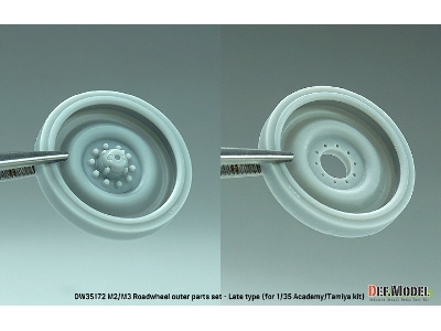 M2/M3 Bradley Roadwheel Set - Late Type (For Academy/Tamiya Kit) - zdjęcie 5