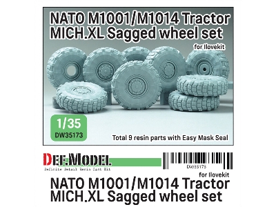 Nato M1001/M1014 Tractor Mich.Xl - Sagged Wheel Set (For I Love Kit Kit) - zdjęcie 1