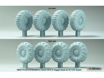 Nato M1001/M1014 Tractor Mich.Xl - Sagged Wheel Set (For I Love Kit Kit) - zdjęcie 4