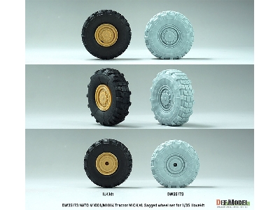 Nato M1001/M1014 Tractor Mich.Xl - Sagged Wheel Set (For I Love Kit Kit) - zdjęcie 7