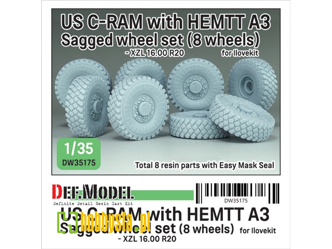 Us C-ram With Hemtt A3 Sagged Wheel Set (8 Wheels) - Xzl 16.00 R20 (For I Love Kit Kit) - zdjęcie 1
