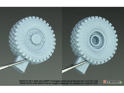 Us C-ram With Hemtt A3 Sagged Wheel Set (8 Wheels) - Xzl 16.00 R20 (For I Love Kit Kit) - zdjęcie 5