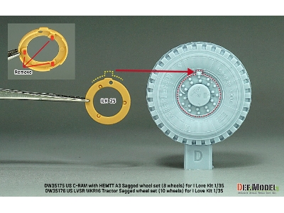 Us C-ram With Hemtt A3 Sagged Wheel Set (8 Wheels) - Xzl 16.00 R20 (For I Love Kit Kit) - zdjęcie 6