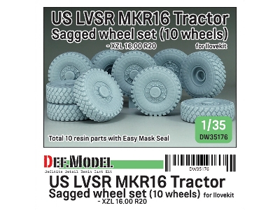Us Lvsr Mkr16 Tractor Sagged Wheel Set (10 Wheels) - Xzl 16.00 R20 (For I Love Kit Kit) - zdjęcie 1