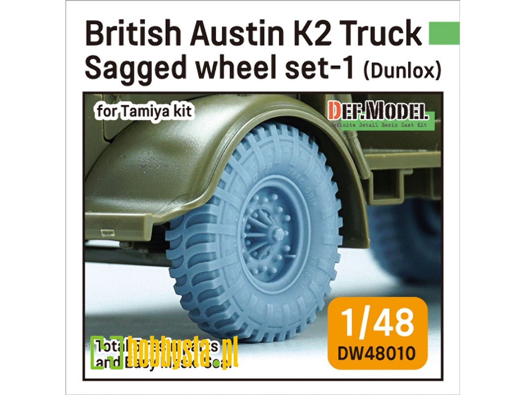 British Austin K2 Truck Sagged Wheel Set-1 - Dunlop (For Tamiya Kit) - zdjęcie 1 British Austin K2 Truck Sagged Wheel Set-1 - Dunlop (For Tamiya Kit) - zdjęcie 1