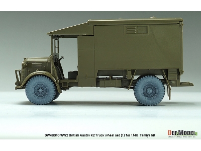 British Austin K2 Truck Sagged Wheel Set-1 - Dunlop (For Tamiya Kit) - zdjęcie 5