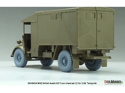 British Austin K2 Truck Sagged Wheel Set-1 - Dunlop (For Tamiya Kit) - zdjęcie 6