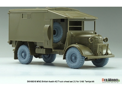 British Austin K2 Truck Sagged Wheel Set-1 - Dunlop (For Tamiya Kit) - zdjęcie 7
