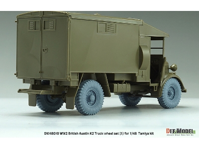 British Austin K2 Truck Sagged Wheel Set-1 - Dunlop (For Tamiya Kit) - zdjęcie 9