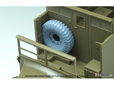 British Austin K2 Truck Sagged Wheel Set-1 - Dunlop (For Tamiya Kit) - zdjęcie 10