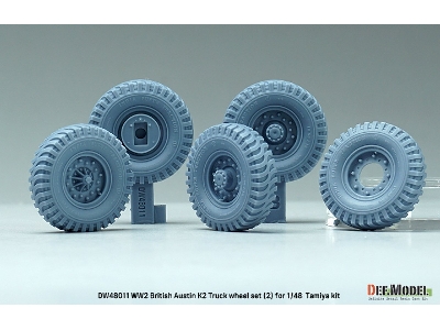 British Austin K2 Truck Sagged Wheel Set-2 - India (For Tamiya Kit) - zdjęcie 3