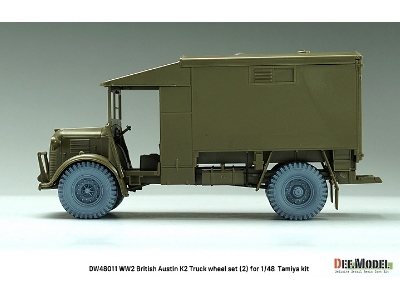 British Austin K2 Truck Sagged Wheel Set-2 - India (For Tamiya Kit) - zdjęcie 5
