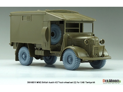 British Austin K2 Truck Sagged Wheel Set-2 - India (For Tamiya Kit) - zdjęcie 7