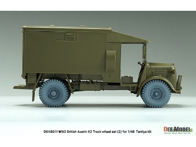 British Austin K2 Truck Sagged Wheel Set-2 - India (For Tamiya Kit) - zdjęcie 8
