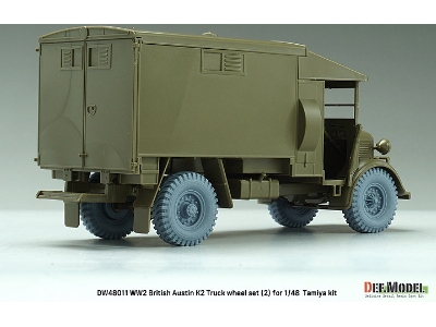 British Austin K2 Truck Sagged Wheel Set-2 - India (For Tamiya Kit) - zdjęcie 9