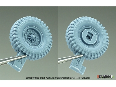 British Austin K2 Truck Sagged Wheel Set-2 - India (For Tamiya Kit) - zdjęcie 11