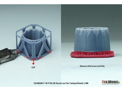 F-16 F110-ge Nozzle Set - (For Tamiya/Kinetic Kit) - zdjęcie 10