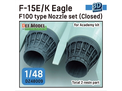 F-15e/K Eagle F100 Type Nozzle Set - Closed (For Academy Kit) - zdjęcie 1
