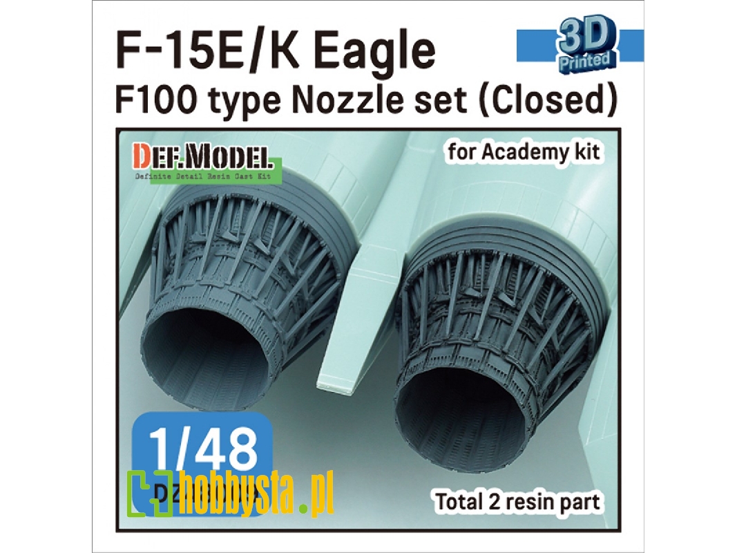 F-15e/K Eagle F100 Type Nozzle Set - Closed (For Academy Kit) - zdjęcie 1