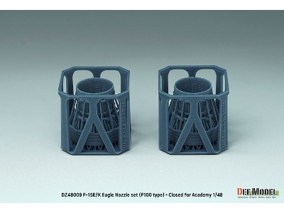 F-15e/K Eagle F100 Type Nozzle Set - Closed (For Academy Kit) - zdjęcie 2