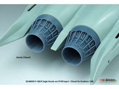 F-15e/K Eagle F100 Type Nozzle Set - Closed (For Academy Kit) - zdjęcie 5