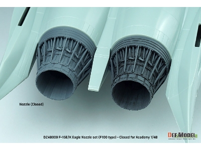 F-15e/K Eagle F100 Type Nozzle Set - Closed (For Academy Kit) - zdjęcie 8