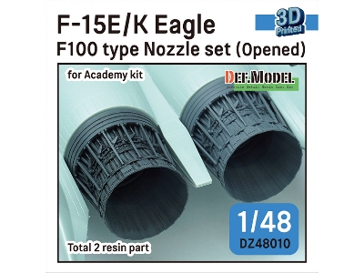 F-15e/K Eagle F100 Type Nozzle Set - Opened (For Academy Kit) - zdjęcie 1