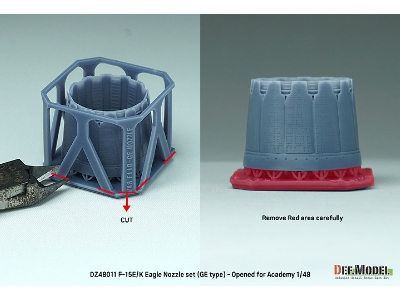 F-15e/K Eagle Ge Type Nozzle Set - Opened (For Academy Kit) - zdjęcie 9