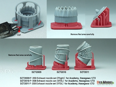 F-35b Lightning Ii Exhaust Nozzle Set - Flight (For Academy, Hasegawa Kit) - zdjęcie 8