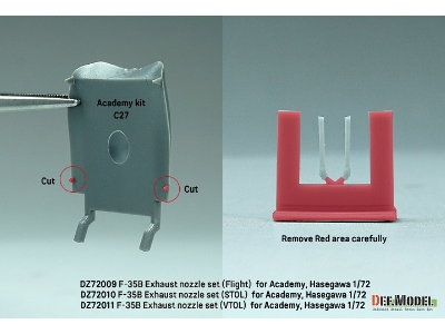 F-35b Lightning Ii Exhaust Nozzle Set - Stol (For Academy, Hasegawa Kit) - zdjęcie 11