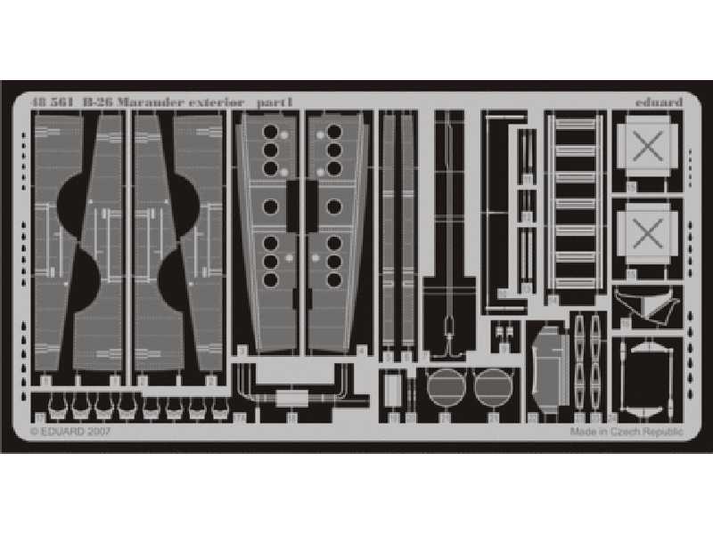 B-26 exterior 1/48 - Monogram - blaszki - zdjęcie 1 B-26 exterior 1/48 - Monogram - blaszki - zdjęcie 1