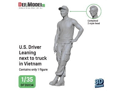 Us Driver Leaning Next To Truck In Vietnam (1 Figure, 2 Heads) - zdjęcie 1