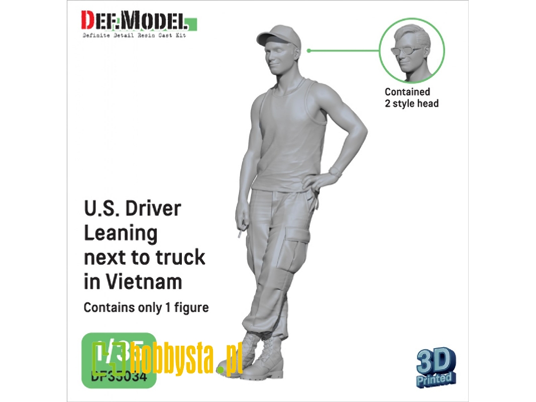 Us Driver Leaning Next To Truck In Vietnam (1 Figure, 2 Heads) - zdjęcie 1