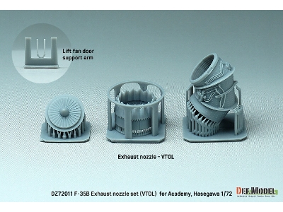 F-35b Lightning Ii Exhaust Nozzle Set - Vtol (For Academy, Hasegawa Kit) - zdjęcie 2