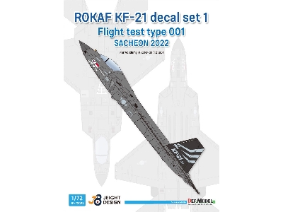 Rokaf Kf-21 Decal Set 1, Flight Test Type 001 - Sacheon 2022 (For Academy 12585) - zdjęcie 1