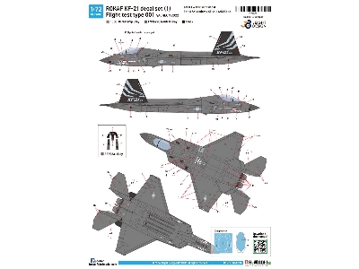 Rokaf Kf-21 Decal Set 1, Flight Test Type 001 - Sacheon 2022 (For Academy 12585) - zdjęcie 3