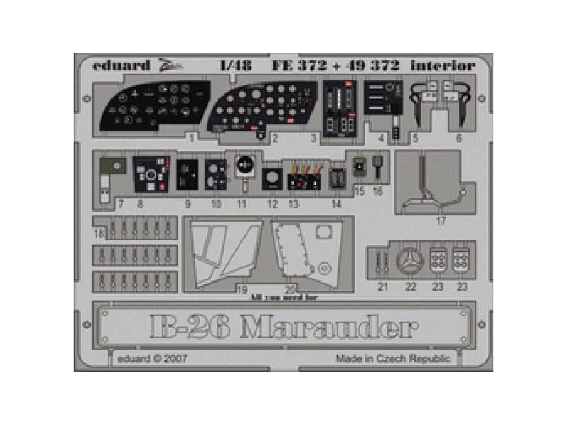 B-26 interior 1/48 - Monogram - blaszki - zdjęcie 1 B-26 interior 1/48 - Monogram - blaszki - zdjęcie 1