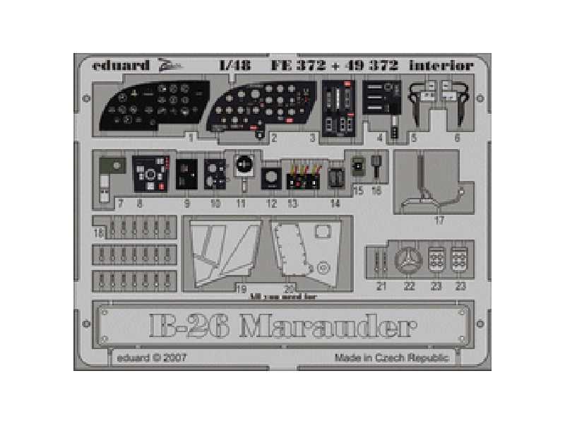  B-26 interior 1/48 - Monogram - blaszki - zdjęcie 1