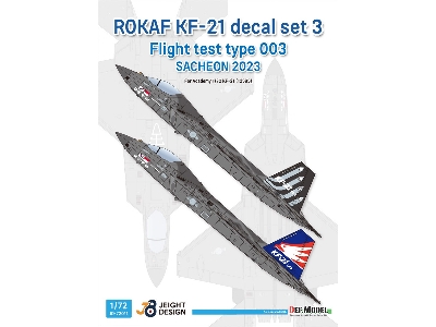 Rokaf Kf-21 Decal Set 3, Flight Test Type 003 - Sacheon 2023 (For Academy 12585) - zdjęcie 1