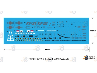 Rokaf Kf-21 Decal Set 4, Flight Test Type 005 - Sacheon 2023 (For Academy 12585) - zdjęcie 2