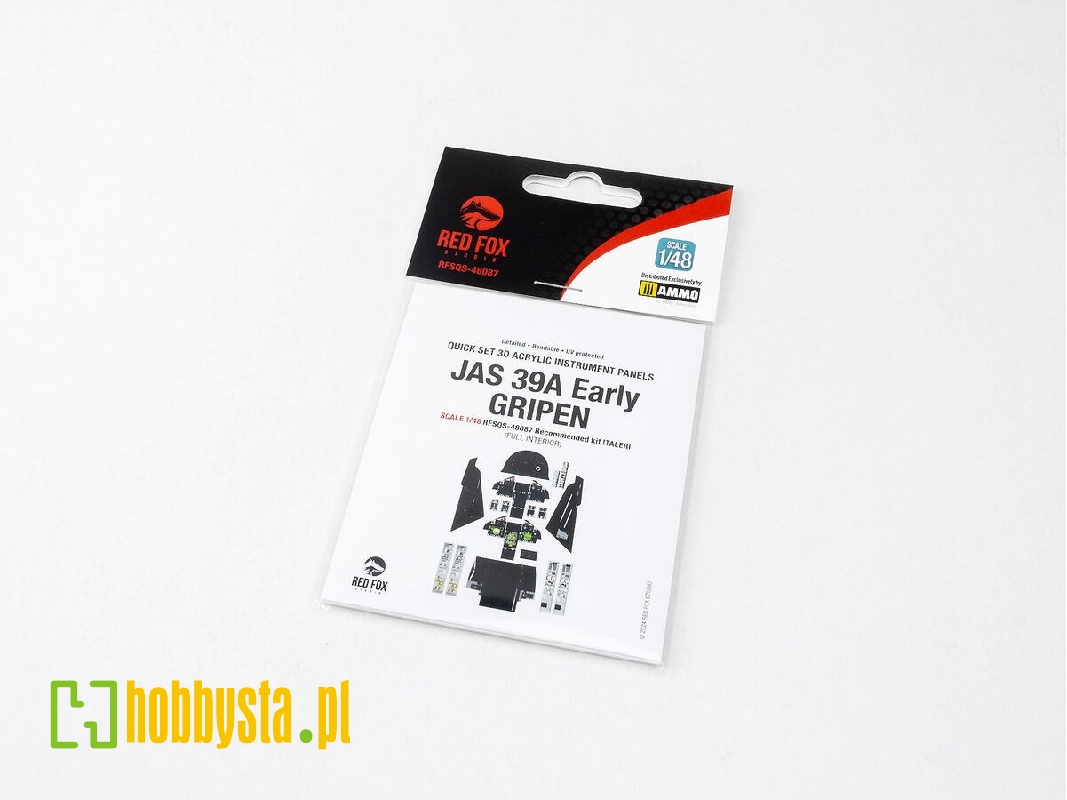 Jas 39 A Early Gripen - Instrumert Panel Set (Designed To Be Used With Italeri Kits) - zdjęcie 1 Jas 39 A Early Gripen - Instrumert Panel Set (Designed To Be Used With Italeri Kits) - zdjęcie 1