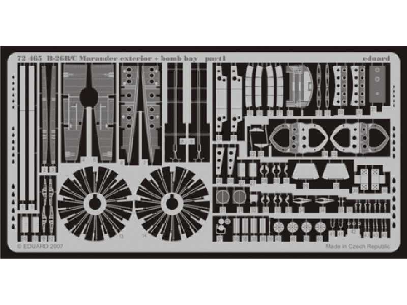 B-26B/ C/F/ G exterior + bomb bay 1/72 - Hasegawa - blaszki - zdjęcie 1 B-26B/ C/F/ G exterior + bomb bay 1/72 - Hasegawa - blaszki - zdjęcie 1