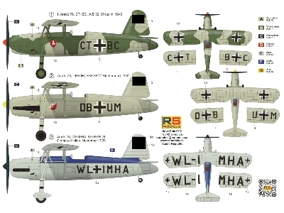 Arado Ar-76 Light Fighter - 3 Decal Versions For Luftwaffe - zdjęcie 2