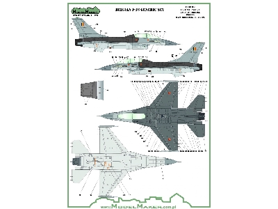 Belgian F-16 Insignias And Stencils - Generic Set - zdjęcie 2
