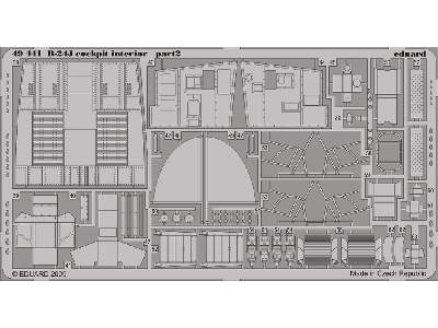  B-24J cockpit interior S. A. 1/48 - Monogram - blaszki - zdjęcie 3