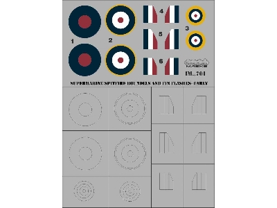 Supermarine Spitfire Roundels And Fin Flashes - Early - zdjęcie 1