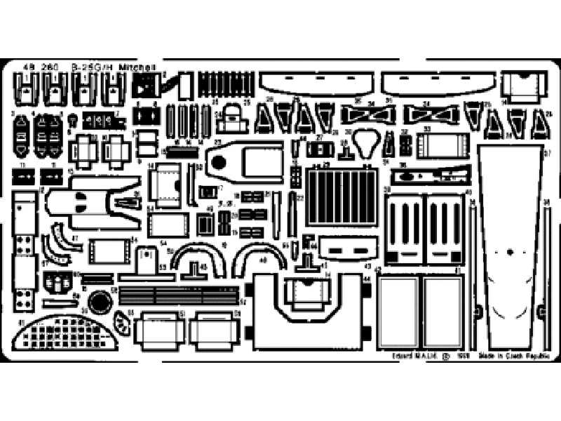  B-25G 1/48 - Monogram - blaszki - zdjęcie 1