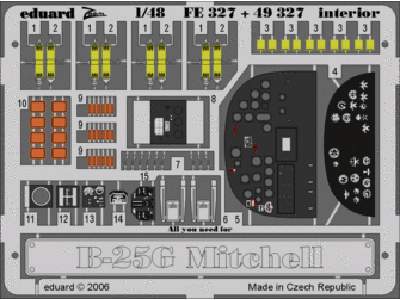  B-25G interior 1/48 - Accurate Miniatures - blaszki - zdjęcie 1